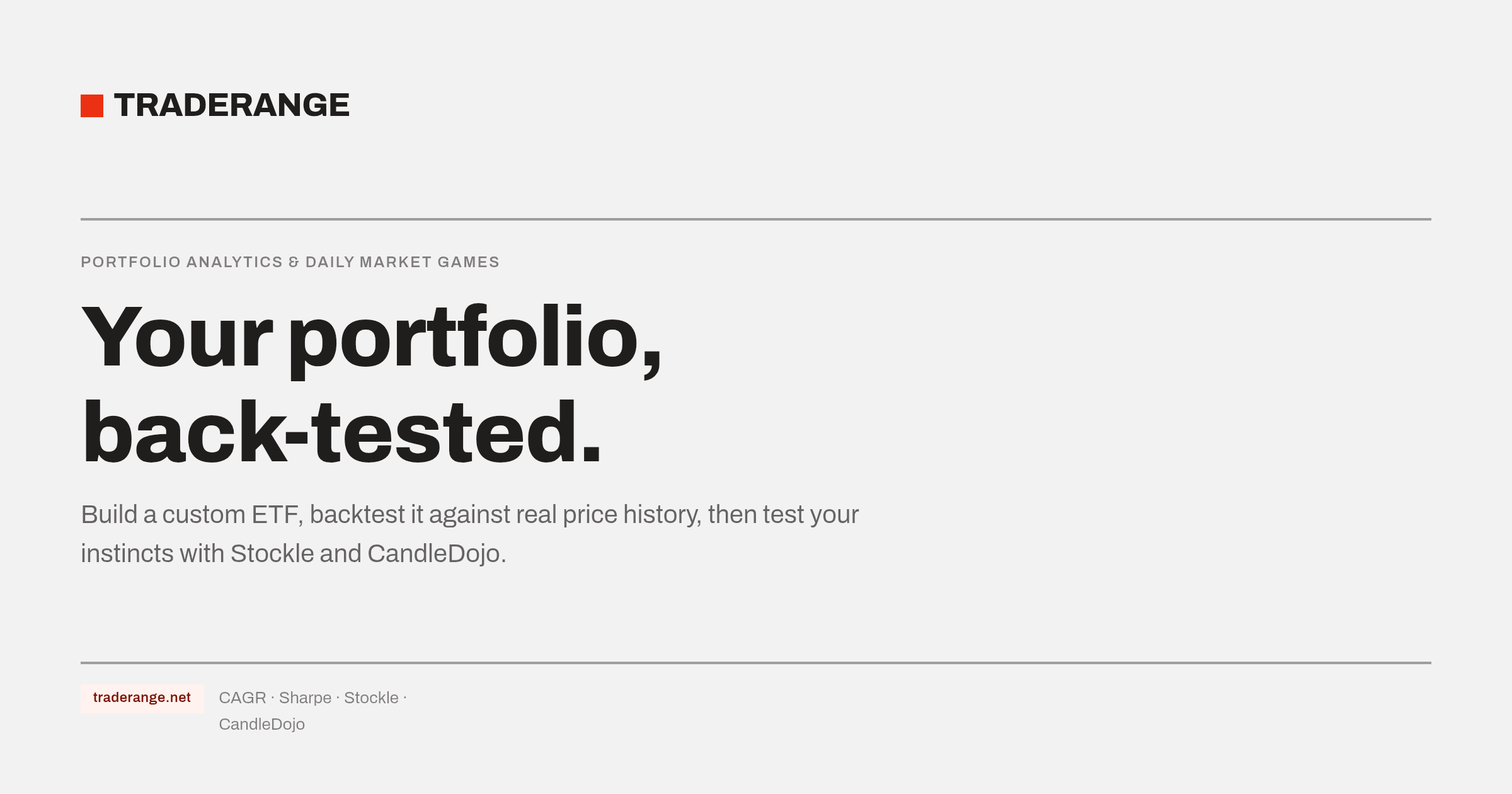 Stock Market ETF Builder + Minigames logo